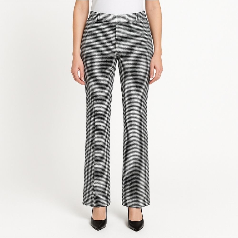 Express Womens Houndstooth Columnist Pants Size 0 Office Career Workwear